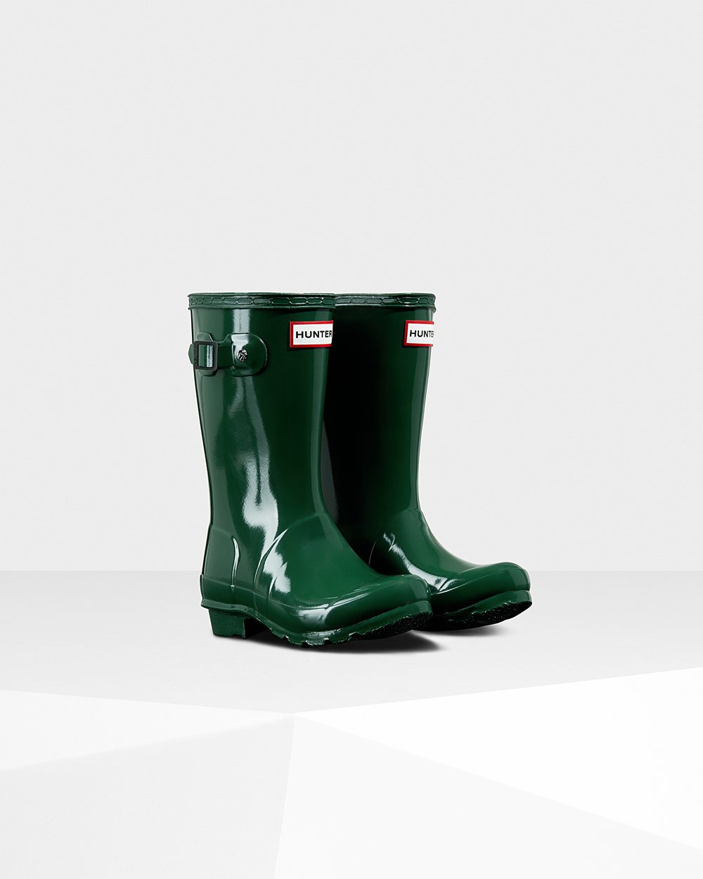 Kids Hunter Original Big Gloss | Rain Boots Green | NZ-92471-RBEO